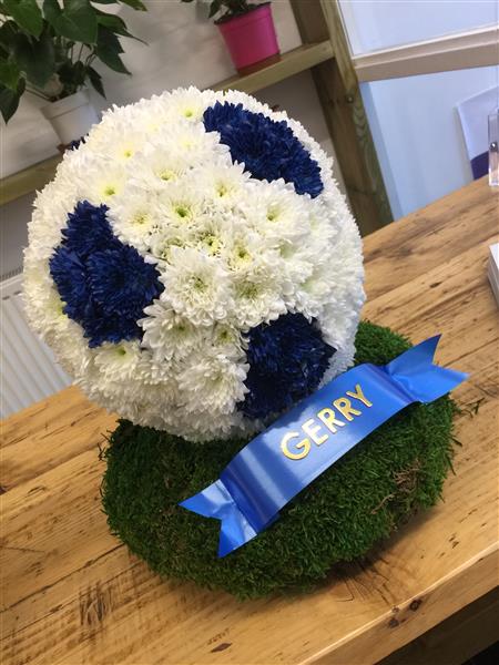 funeral flowers football shirt
