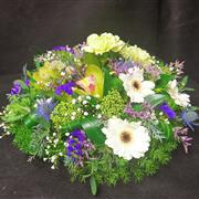 Purple, Green &amp; White Posy Pad