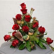 Long stemmed Rose and succulent Display 