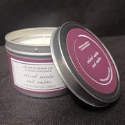 Velvet woods and amber candle